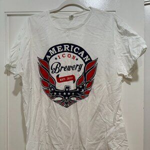 American Icon Brewery White Tshirt